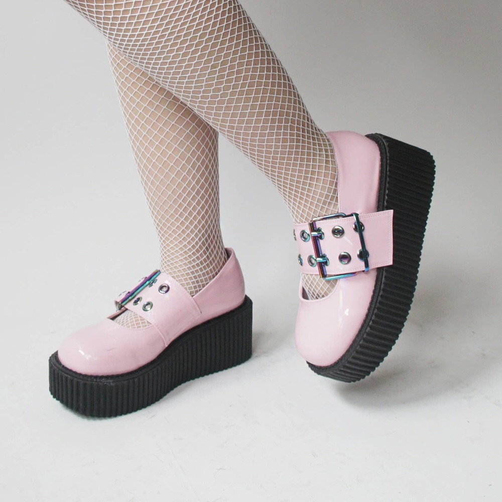 Demonia Pink Platform Maryjane Creeper